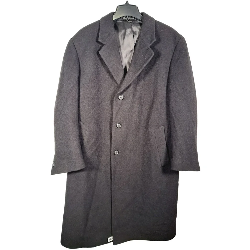 London Fog Men's 3-Buttoned Black Wallstreet Trench Size 42S - Picture 4 of 8